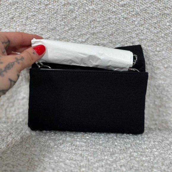 Authentic Pre-Owned Chanel Sac Wallet on Chain Black Jersey - Picture 9 of 11